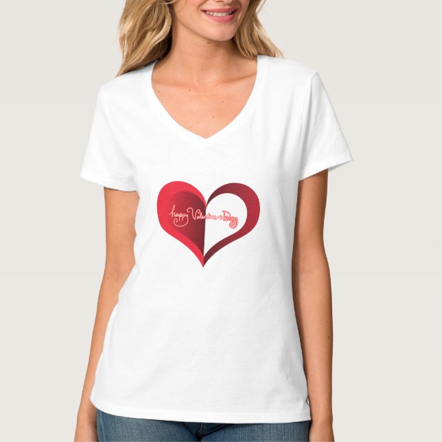 Zum Valentinstag: Weiße Frauen T-Shirt (Vorderseite)