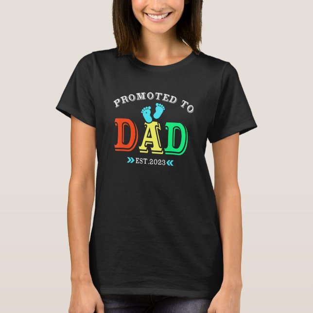 Zum Vater 2023 beworbene Männer Schwangerschaftsan T-Shirt (Vorderseite)