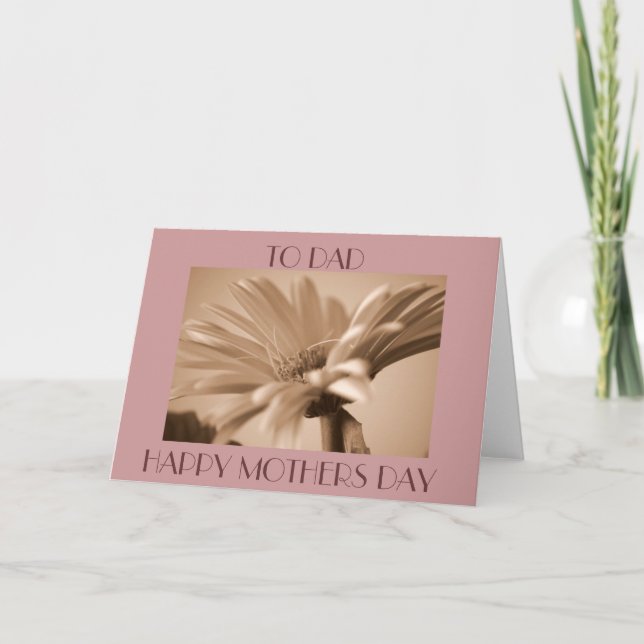 ZUM VATER GLÜCKLICHER MUTTER TAG KARTE (Vorderseite)