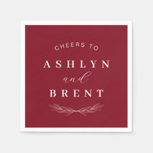 Zum Wein Red Wedding Cocktail Napkins Serviette