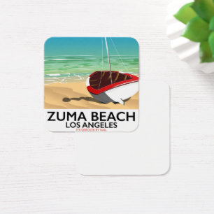 Zuma Beach LA Rail beach poster