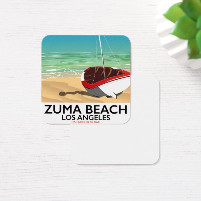 Zuma Beach LA Rail beach poster (Schreibtisch)