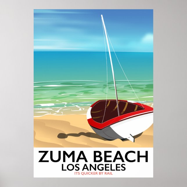 Zuma Beach LA Rail Beach Poster (Vorne)