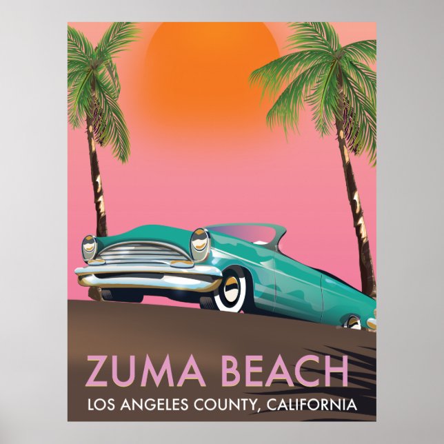 Zuma Beach Los Angeles County California Poster (Vorne)