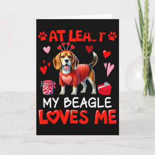 Zumindest liebt mein Beagle mich Valentins Single  Karte