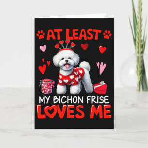 Zumindest liebt mich mein Bichon Frise am Valentin Karte