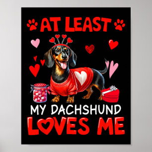 Zumindest meine Dackel liebt mich Valentinin Singl Poster