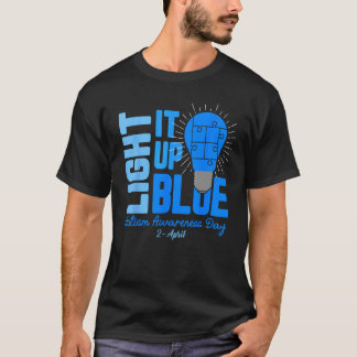 Zünde es Blaues Autismus-Bewusstsein T-Shirt Kinde