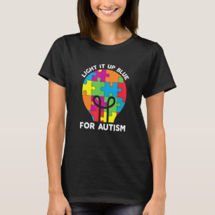 Zünde es für das Autismus-Bewusstsein Puzzle-Teil T-Shirt