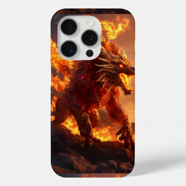 Zünden Sie Ihren Stil: Feuer Mythische Kreatur Case-Mate iPhone Hülle (Rückseite)