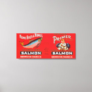 Zündkapsel-Marken-Lachs-Aufkleber Seattle, WA Leinwanddruck