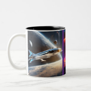 Zündung jenseits des roten Horizonts Zweifarbige Tasse