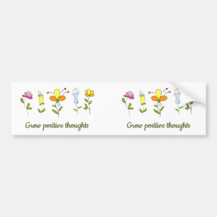 Zunehmende positive Gedanken Blume Autoaufkleber