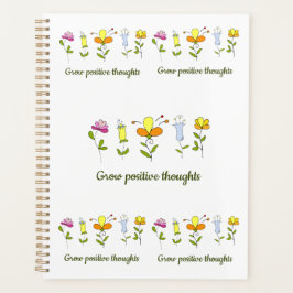 Zunehmende positive Gedanken Blume Planer