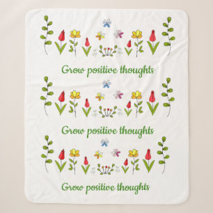 Zunehmende positive Gedanken Blume Sherpadecke