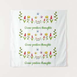 Zunehmende positive Gedanken Blume Wandteppich