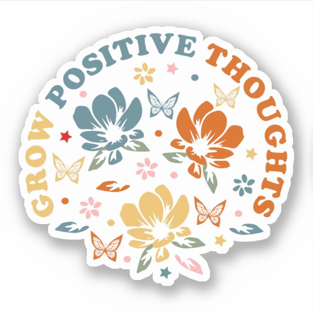 Zunehmende positive Gedanken | Geschenk des Lehrer Aufkleber (Vorderseite)