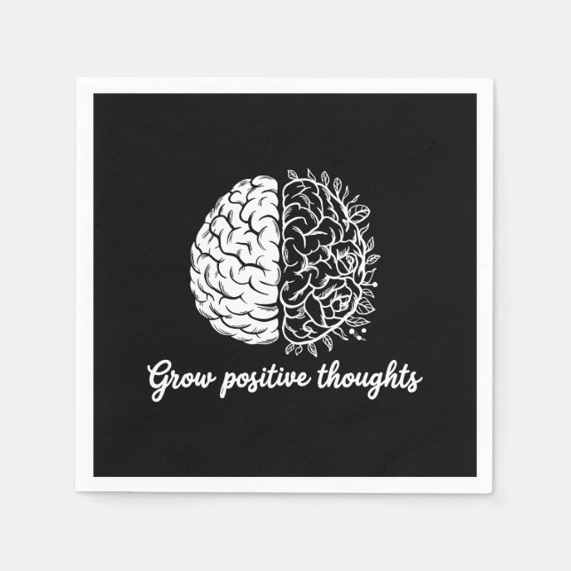 Zunehmende positive Gedanken - Inspiration Serviette (Vorderseite)