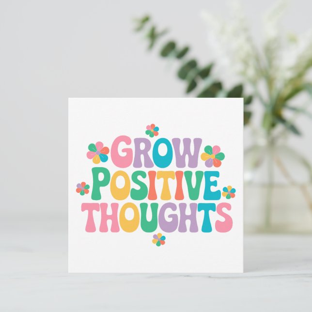 Zunehmende positive Gedanken - Inspirationsblume ( (Stehend Vorderseite)
