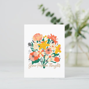 Zunehmende positive Gedanken - Inspirationsblume ( Postkarte