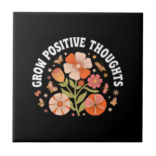 Zunehmende positive Gedanken - Inspirationsflorale Fliese