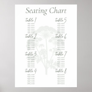 ZUNEIGUNG   Hochzeits-Sitzplan Poster