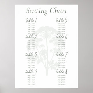 ZUNEIGUNG | Hochzeits-Sitzplan Poster