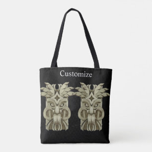 Zunge-out Polynesischer Stil Ti Gesicht scu Tasche