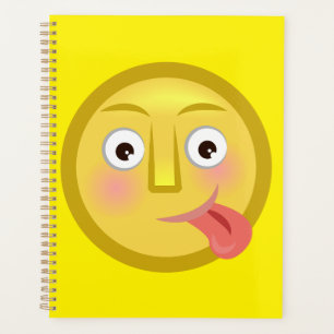 Zunge Raus Emoji Lustiges Albernes Gesicht Planer