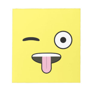 Zunge raus Emoji Notizblock