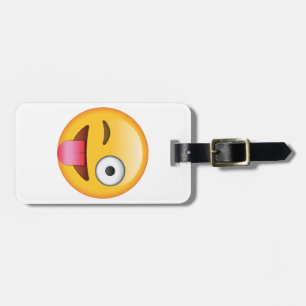 Zunge raus mit Winking Eye - Emoji Gepäckanhänger
