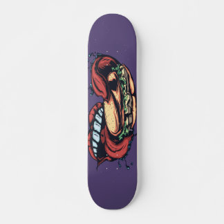 Zunge und Hamburger Skateboard