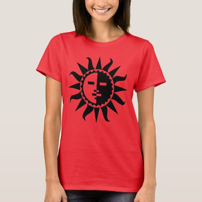 Zuni Sonne und Mantras T-Shirt (Vorderseite)