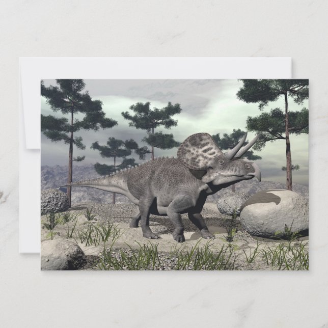 Zuniceratops dinosaur - 3D rendern (Vorderseite)