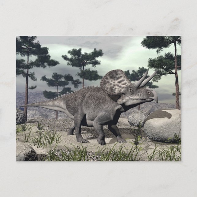 Zuniceratops dinosaur - 3D rendern Postkarte (Vorderseite)