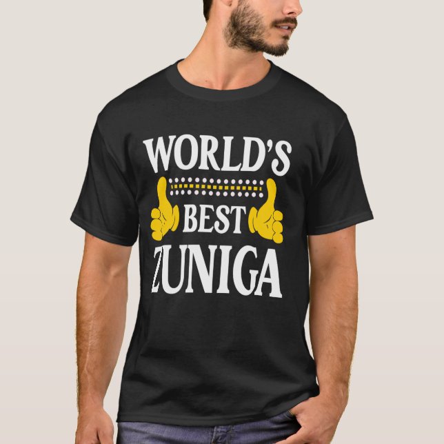 Zuniga Nachname Team Familie Nachname Weltbeste Na T-Shirt (Vorderseite)