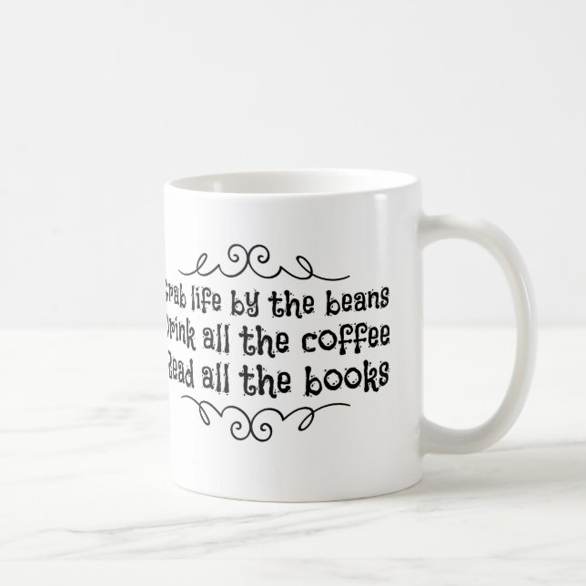 Zupacken-Leben durch die Bohnen-Kaffee-Tasse Kaffeetasse (Rechts)