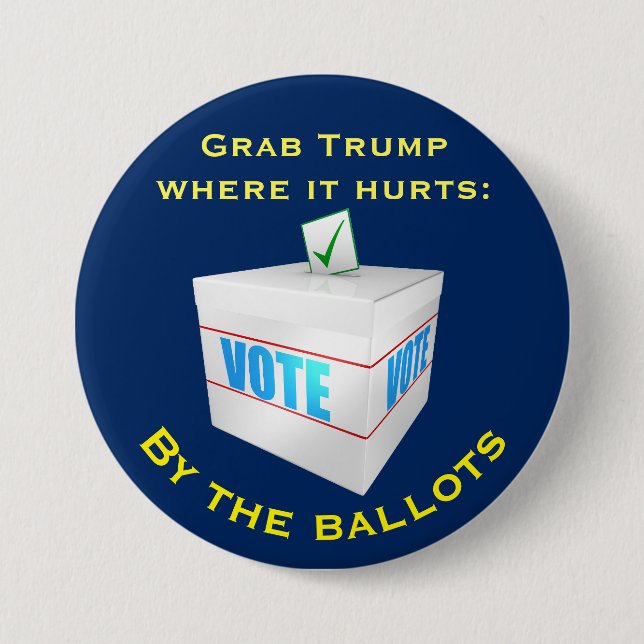 "Zupacken-Trumpf, wo es verletzt: durch die Button (Vorderseite)