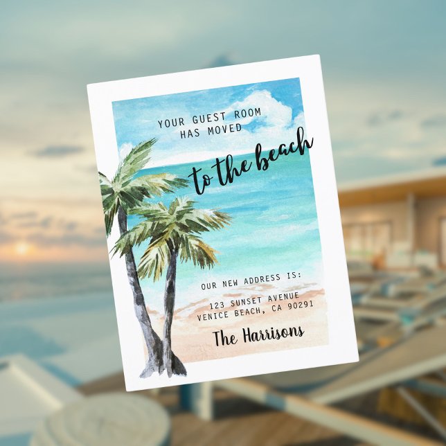 Zur Ankündigung zur Bewegung des Strandes überführ Postkarte (Von Creator hochgeladen)