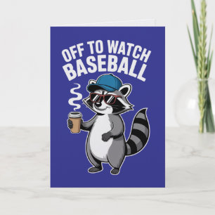 Zur Baseball schauenden Waschbären Karte