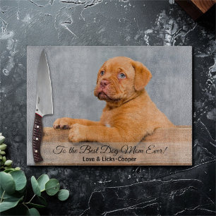 Zur besten Hunde-Mama je benutzerdefiniertes Foto  Schneidebrett