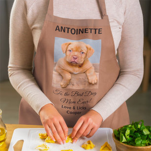 Zur besten Hunde-Mama je benutzerdefiniertes Foto- Schürze