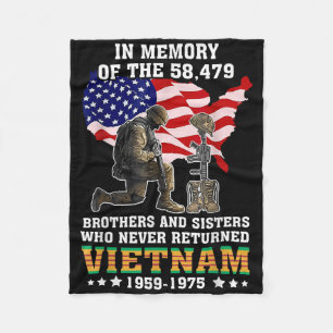 Zur Erinnerung an die 58479 Vietnamkrieger für die Fleecedecke