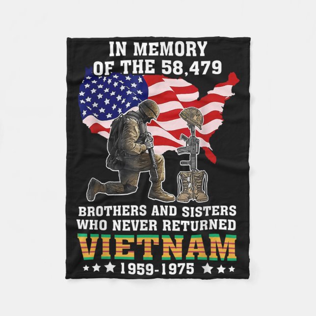Zur Erinnerung an die 58479 Vietnamkrieger für die Fleecedecke (Vorderseite)