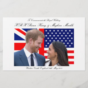 Zur Erinnerung an die königliche Hochzeit Harry un Briefpapier