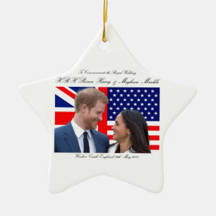 Zur Erinnerung an die königliche Hochzeit Harry un Keramik Ornament