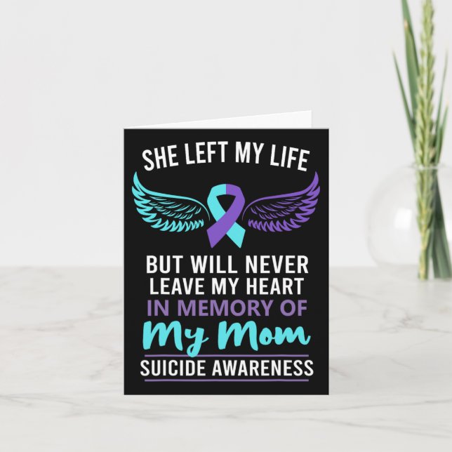 Zur Erinnerung an die Mama Suizidbewusstsein Karte (Vorderseite)