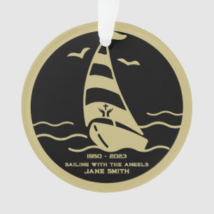 Zur Erinnerung an einen Segelgarten Ornament