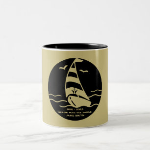 Zur Erinnerung an einen Segelgarten Zweifarbige Tasse