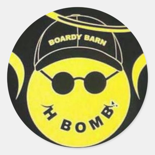 Zur Erinnerung an H Bomb Boardy Stall Sticker (Vorderseite)